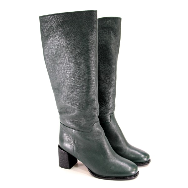 Чоботи  шкіряні зелені Paoletti 126 850/1174